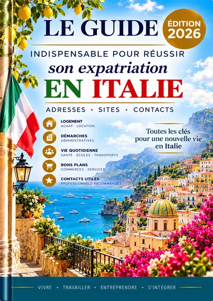 Couverture du guide pour réussir son expatriation en Italie, édition 2026